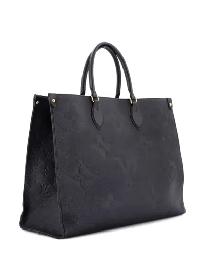 Pre-owned Louis Vuitton Onthego Monogram Empreinte Giant Gm Tote Bag In Black