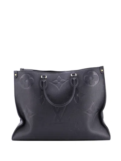 Pre-owned Louis Vuitton Onthego Monogram Empreinte Giant Gm Tote Bag In Black
