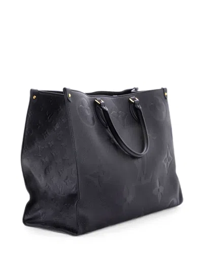 Pre-owned Louis Vuitton Onthego Monogram Empreinte Giant Gm Tote Bag In Black