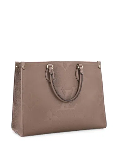 Pre-owned Louis Vuitton Onthego Monogram Empreinte Giant Mm Tote Bag In 中性色