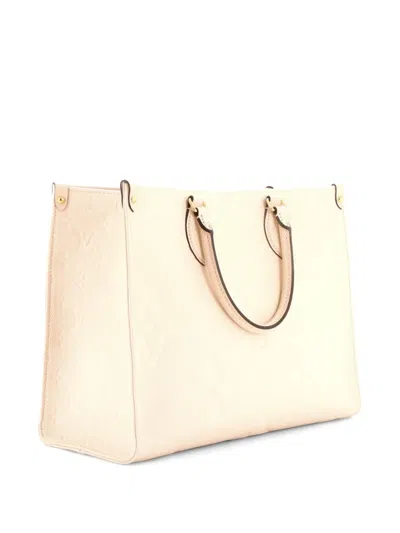 Pre-owned Louis Vuitton Onthego Monogram Empreinte Giant Mm Tote Bag In Neutral