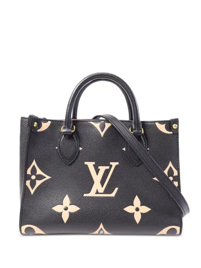 Pre-owned Louis Vuitton Onthego Monogram Empreinte Tote Bag In Black