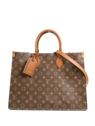 Pre-owned Louis Vuitton Onthego Monogram Tote Bag In Brown