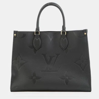 Pre-owned Louis Vuitton Onthego Noir Monogram Empreinte Leather Size Mm In Black