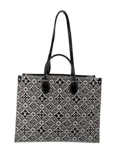 Pre-owned Louis Vuitton Onthego Since 1854 Monogram Jacquard Tote Bag In Black