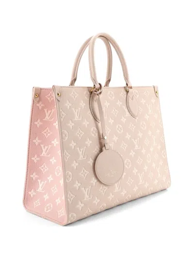 Pre-owned Louis Vuitton Onthego Spring In The City Monogram Empreinte Leather Mm Tote Bag In Multi