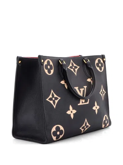 Pre-owned Louis Vuitton Onthego Tote Bicolor Monogram Empreinte Giant Mm Shoulder Bag In Black