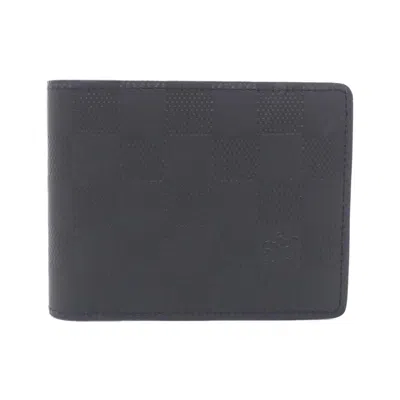 Pre-owned Louis Vuitton Onyx Leather Bill Wallet (bi-fold) ()