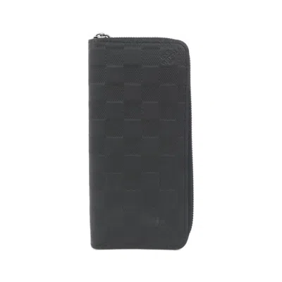 Pre-owned Louis Vuitton Onyx Leather Long Wallet (bi-fold) ()