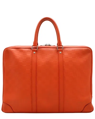 Louis Vuitton Orange Damier Infini Briefcase (authentic Pre-loved)