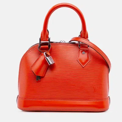 Pre-owned Louis Vuitton Orange Epi Alma Bb