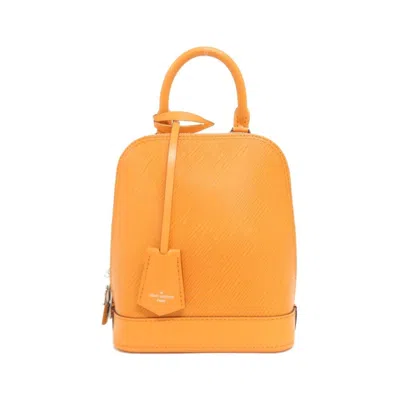 Pre-owned Louis Vuitton Orange Leather Backpack ()
