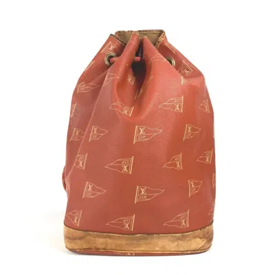 Pre-owned Louis Vuitton Orange Leather Canvas Shoulder Bag ()