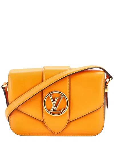 Louis Vuitton Orange Leather Lv Pont 9 (authentic Pre-loved)