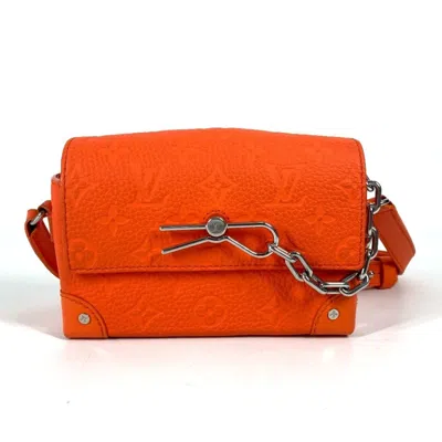 Pre-owned Louis Vuitton Orange Leather Pochette Shoulder Bag ()