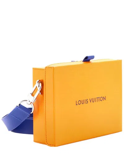 Louis Vuitton Orange Leather Shopper Clutch (authentic Pre-loved)