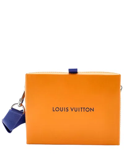 Louis Vuitton Orange Leather Shopper Clutch (authentic Pre-loved)