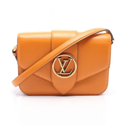 Pre-owned Louis Vuitton Orange Leather Shoulder Bag ()