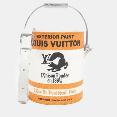 Pre-owned Louis Vuitton Orange Lv Paint Can Bag