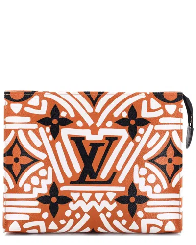 Pre-owned Louis Vuitton Orange Monogram Giant Toiletry Pouch Limited Edition Crafty 26  (authentic Pre-loved)
