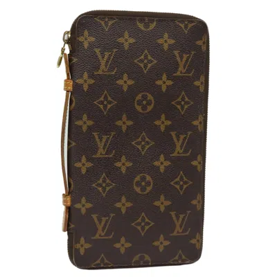 Pre-owned Louis Vuitton Organiser De Voyage Brown Canvas Wallet  ()