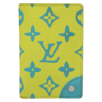 Pre-owned Louis Vuitton Organizer De Poche Canvas Wallet () In Yellow