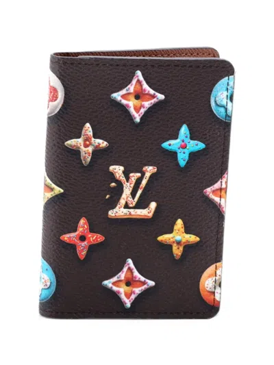 Pre-owned Louis Vuitton Organizer De Poche Card Case Donuts Monogram Canvas Small Wallets In Brown