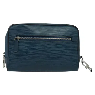 Pre-owned Louis Vuitton Osh Blue Leather Clutch Bag ()
