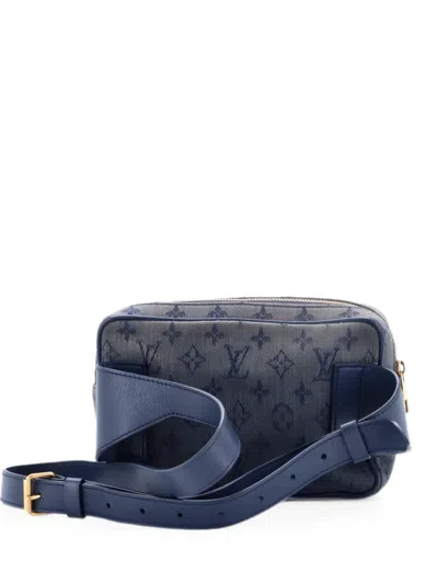 Pre-owned Louis Vuitton Outdoor Bumbag Monogram Denim Belt Bag In Blue
