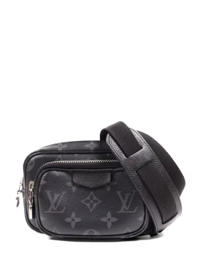 Pre-owned Louis Vuitton Outdoor Pochette Belt Bag In Black