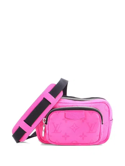 Pre-owned Louis Vuitton Outdoor Pouch Monogram Taigarama Crossbody Bag In Pink