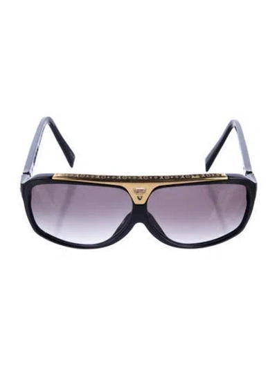 Pre-owned Louis Vuitton Oversize Gradient Sunglasses In Black