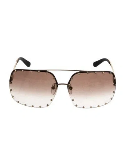 Pre-owned Louis Vuitton Oversize Gradient Sunglasses In Gold
