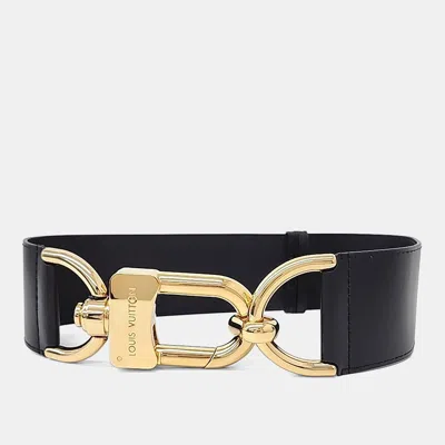 Pre-owned Louis Vuitton Oversized Hook Belt In Black