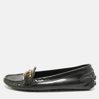 Pre-owned Louis Vuitton Oxford Size 36 Black Patent Leather Loafers
