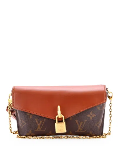Pre-owned Louis Vuitton Padlock On Strap Handbag Monogram Canvas And Leather Crossbody Bag In Brown