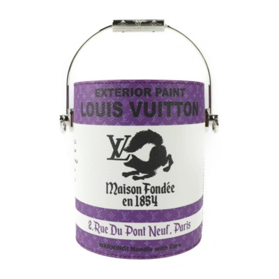 Pre-owned Louis Vuitton Paint Can Leather Handbag () In Purple
