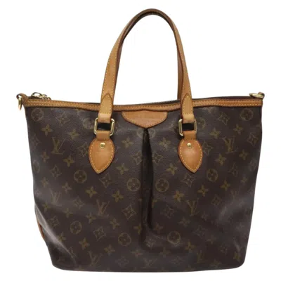 Pre-owned Louis Vuitton Palermo Brown Canvas Tote Bag ()