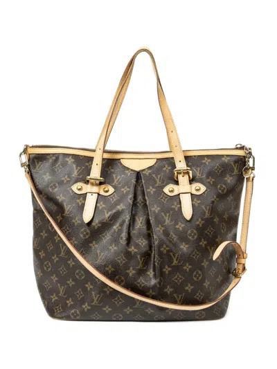 Pre-owned Louis Vuitton Palermo Monogram Tote Bag In Brown