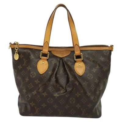Pre-owned Louis Vuitton Palermo Pm Brown Canvas Tote Bag ()