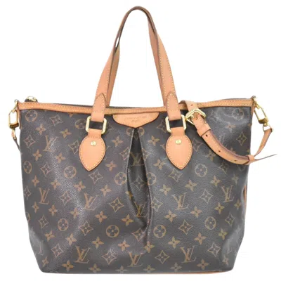Pre-owned Louis Vuitton Palermo Pm Brown Canvas Tote Bag ()