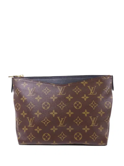 Pre-owned Louis Vuitton Pallas Beauty Case Monogram Canvas Clutch In Brown