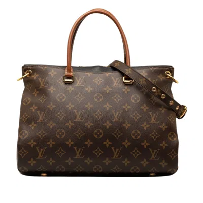 Pre-owned Louis Vuitton Pallas Brown Canvas Shoulder Bag ()