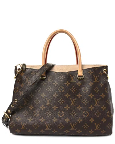 Pre-owned Louis Vuitton Pallas Mm Monogram Canvas Tote