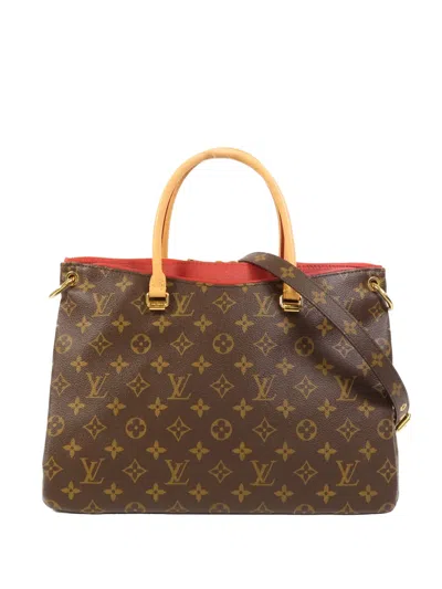 Pre-owned Louis Vuitton Pallas Monogram Tote Bag In Brown