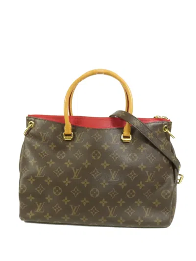 Pre-owned Louis Vuitton Pallas Monogram Tote Bag In Brown