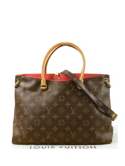 Pre-owned Louis Vuitton Pallas Monogram-pattern Tote Bag In Brown