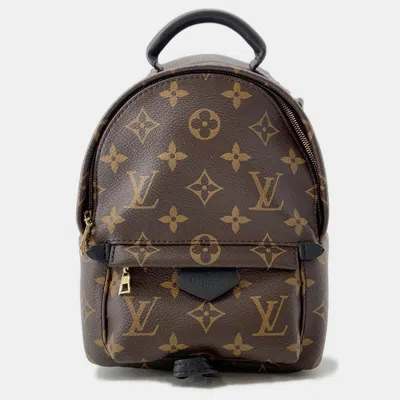 Pre-owned Louis Vuitton Palm Springs Backpack Brown Monogram Size Mini