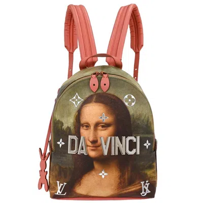 Pre-owned Louis Vuitton Palm Springs Backpack Limited Edition Jeff Koons Da Vinci Print Canvas Multicolour Can
