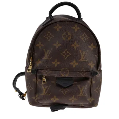 Pre-owned Louis Vuitton Palm Springs Backpack Monogram Canvas Brown Canvas Backpack Bag ()
